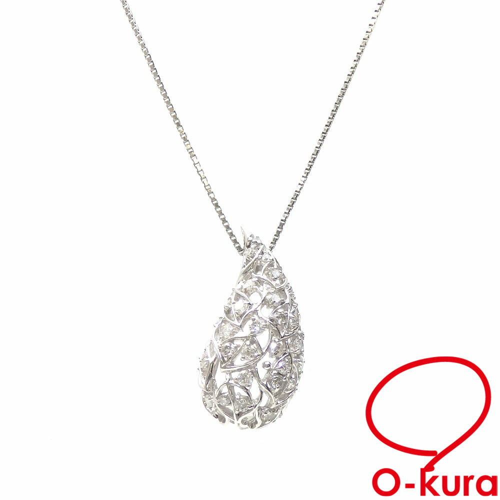 人気スポー新作中古ダイヤモンド ネックレス レディース Pt900 Pt850 0 70ct 7 9g プラチナ 大蔵質店