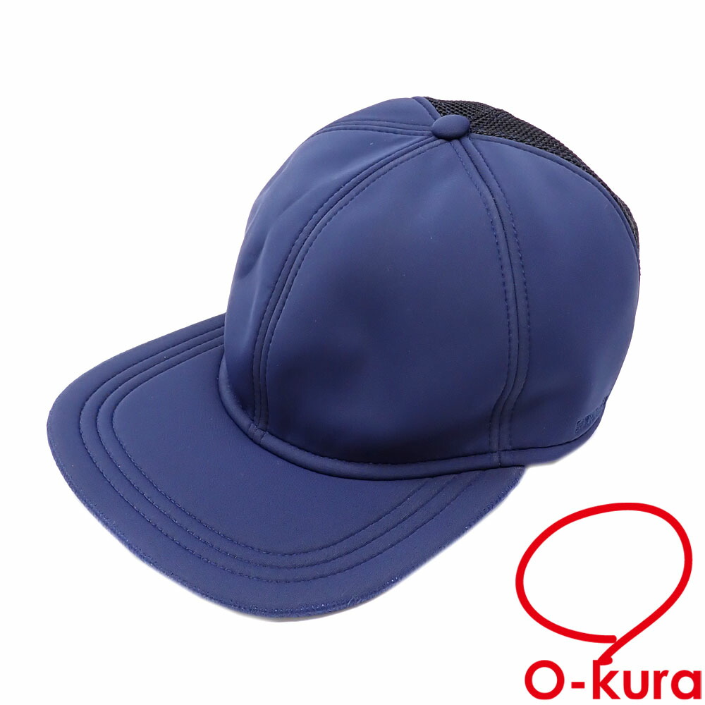 【中古】 エルメス 旗がしら 鳥打ち帽 メンズ ナイロン他 青碧 L大きさ 古着 御召しもの