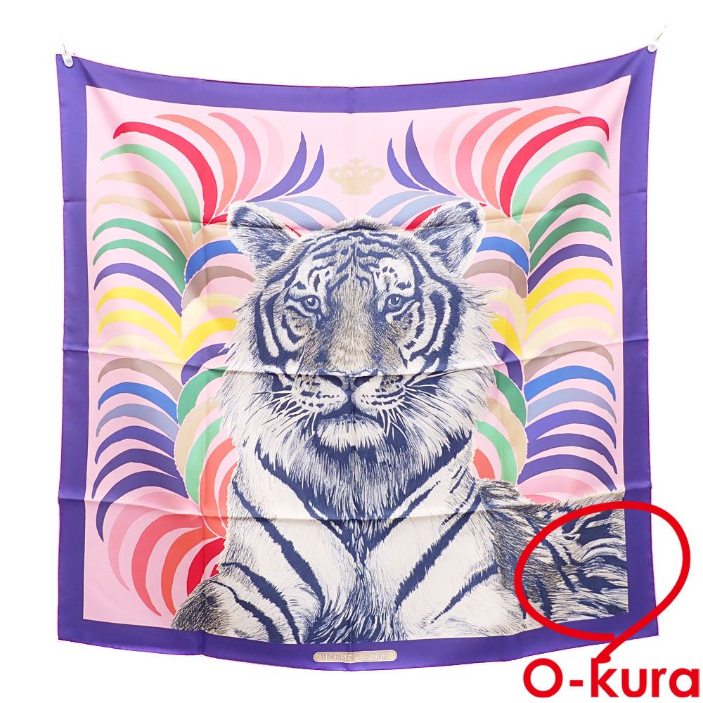 楽天市場】エルメス HERMES カレ90 スカーフ シルク TYGER TYGER