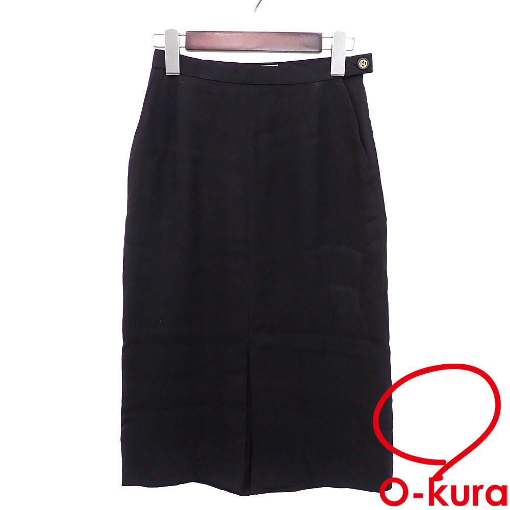 【中古】 シャネル スコート レディース ひざ丈 黒いこと 黒 古着 御召しもの 御召しもの