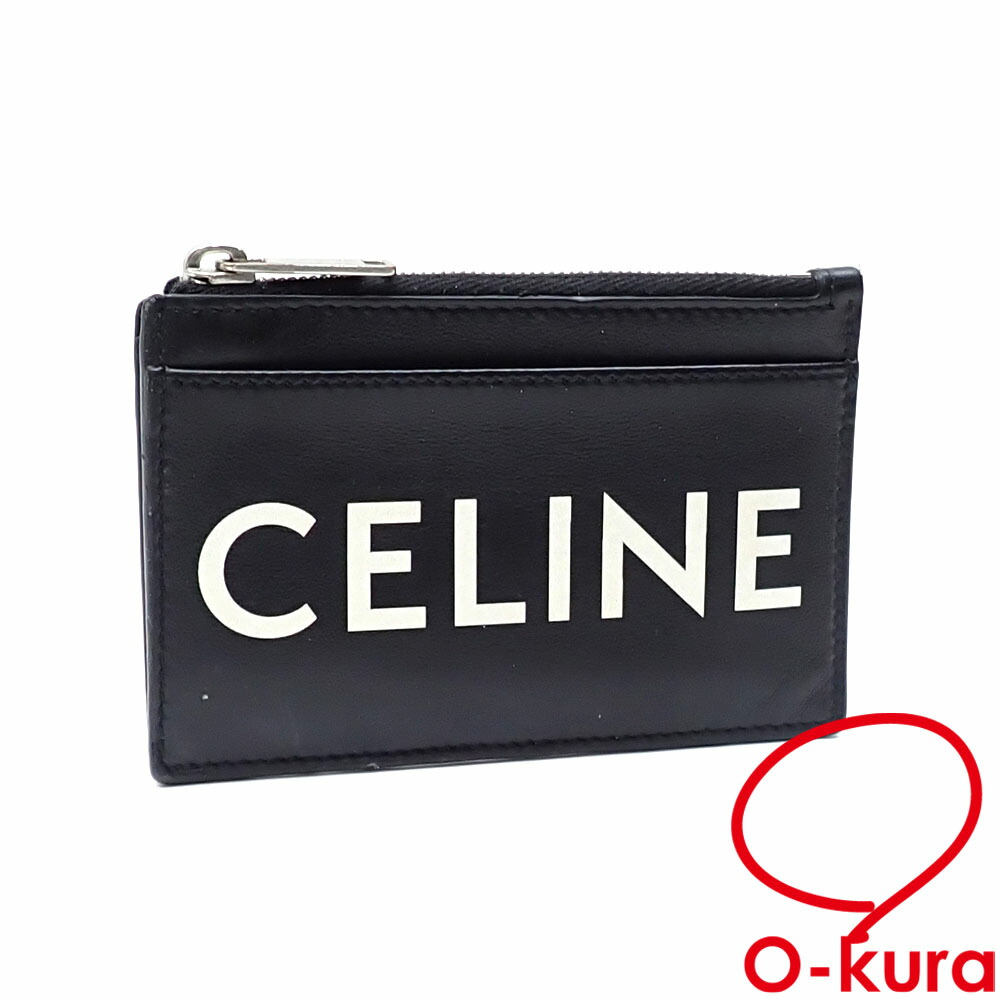 CELINE ブラック ケース セリーヌ トリオンフ コインケース パスケース フラグメントケース