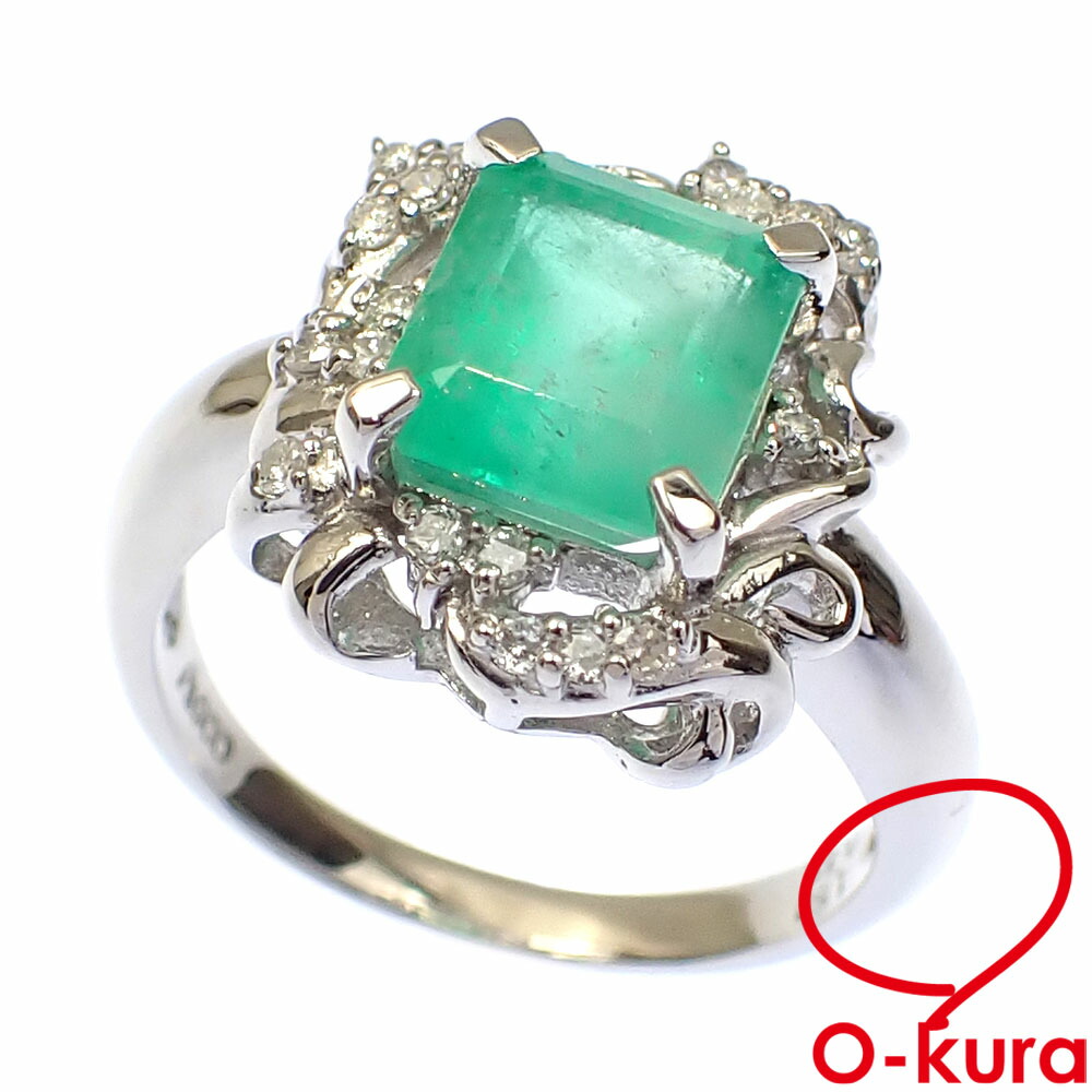 専用　ミキモト D0.28ct エメラルド0.47ct k18 指輪10号 専用 ミキモト D0.28ct エメラルド0.47ct k18 指輪10号