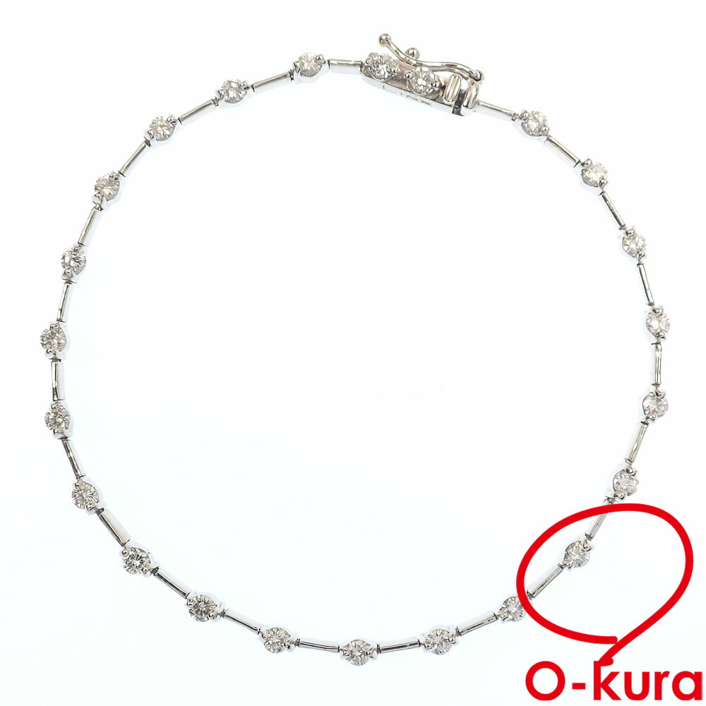 楽天市場】デビアス ブレスレット K18WG ダイヤ1.25ct LINE