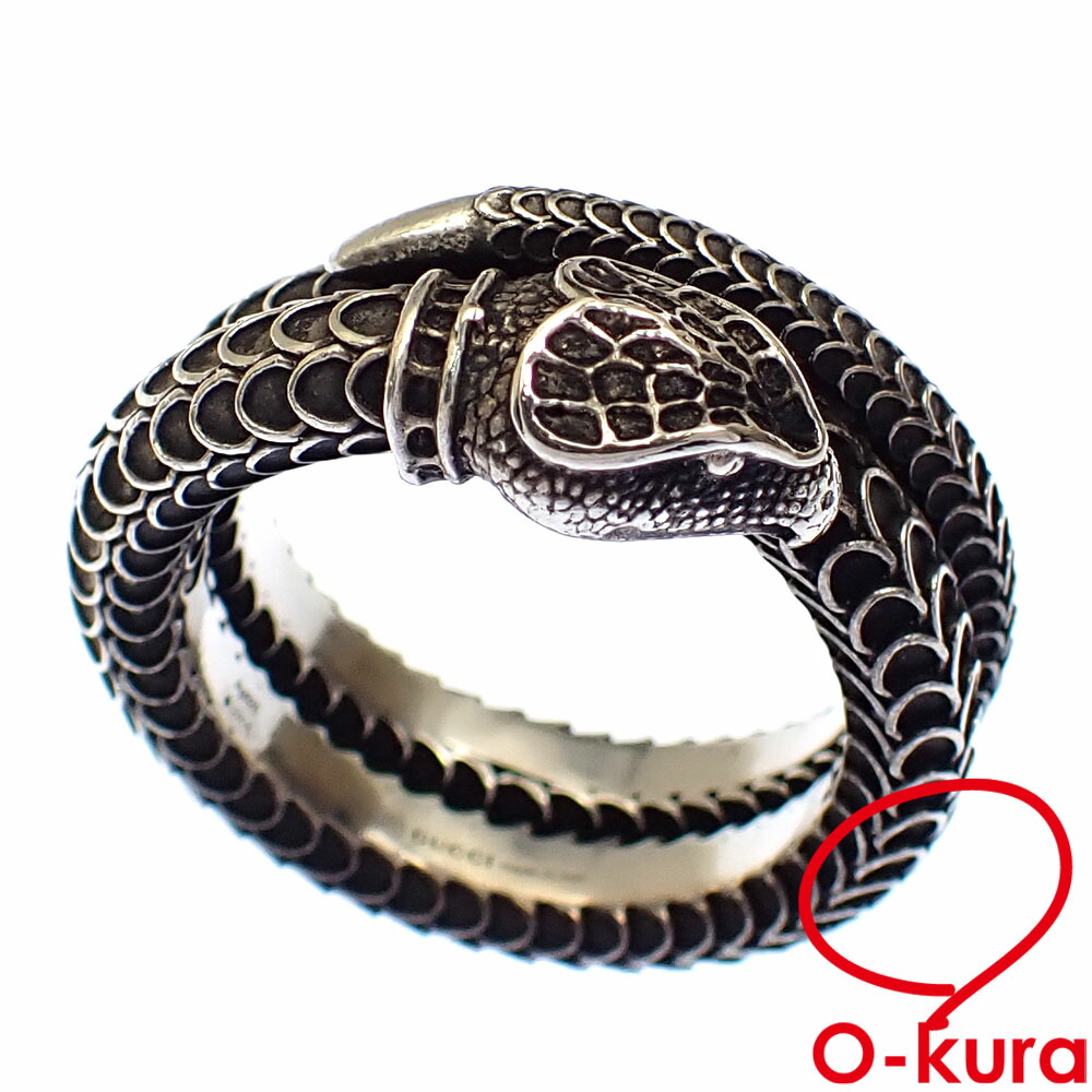 楽天市場】【中古】 GUCCI （グッチ） ｼﾙﾊﾞｰ ｽﾈｰｸ ﾘﾝｸﾞ 蛇
