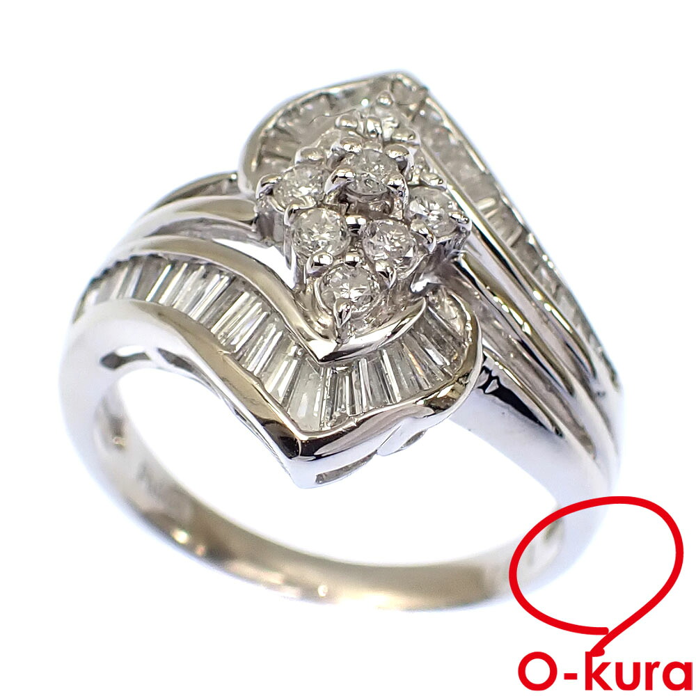 【中古】 ダイヤモンド リング レディース Pt900 13号 1.00ct 6.8g 指輪 プラチナ