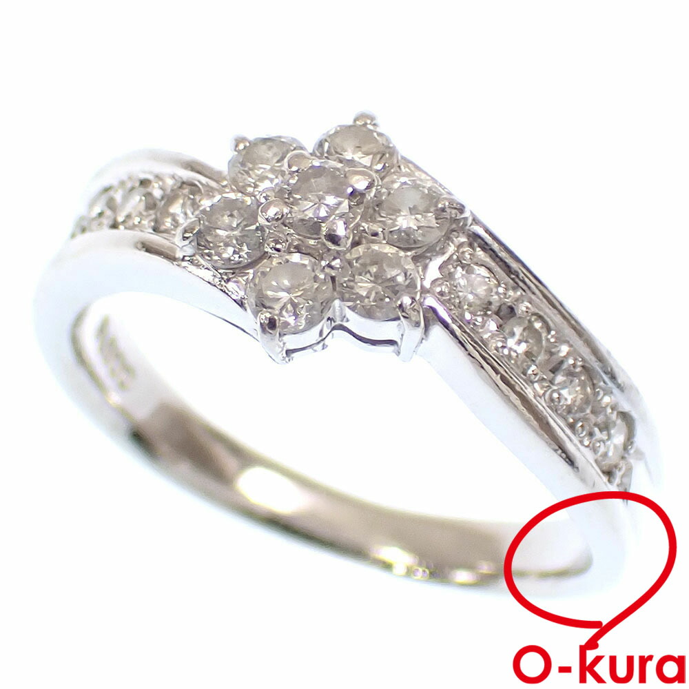 【中古】 ダイヤモンド リング レディース Pt900 12.5号 0.53ct 5.9g プラチナ 指輪