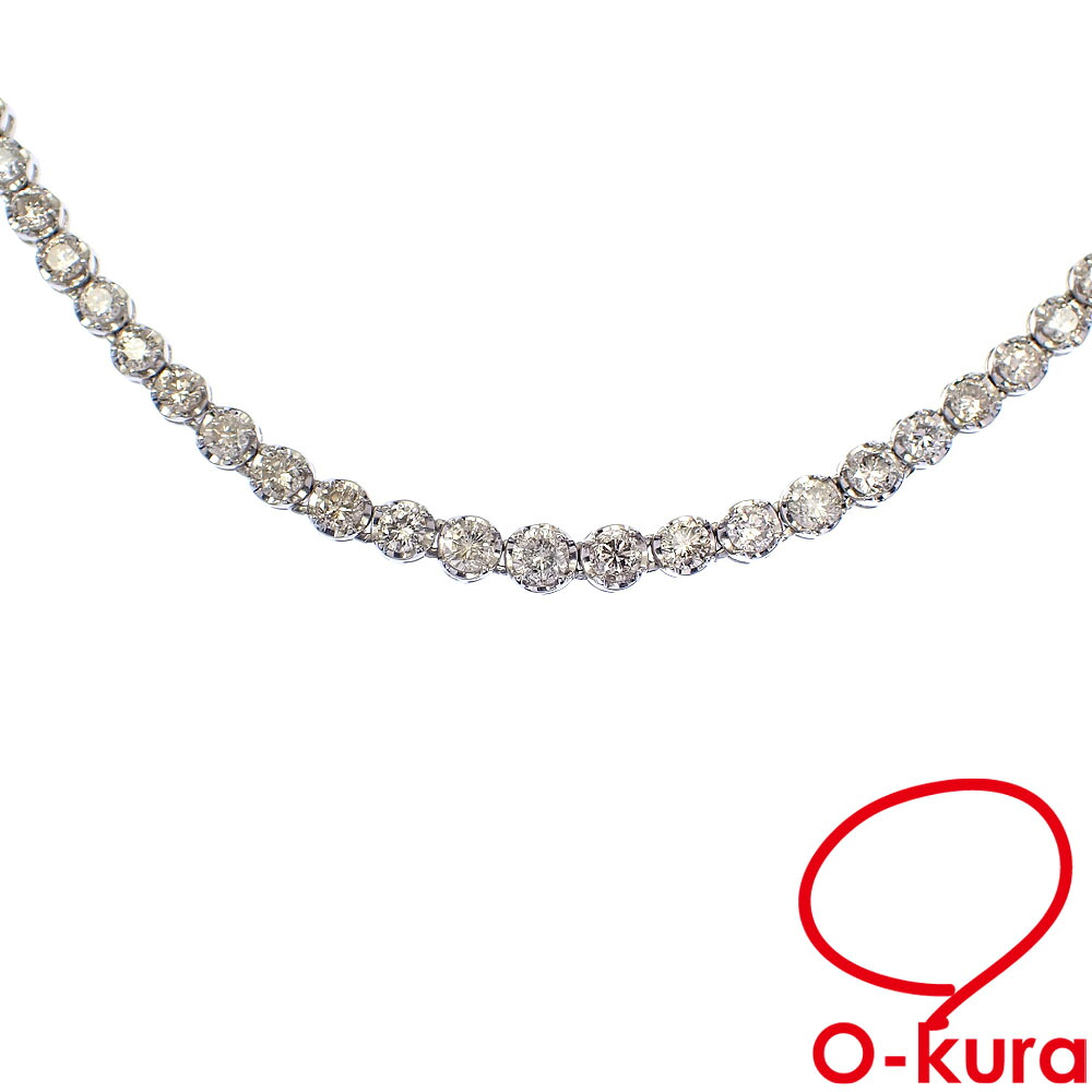 【中古】 ダイヤモンド ネックレス レディース Pt850 5.14ct 22.1g プラチナ|大蔵質店