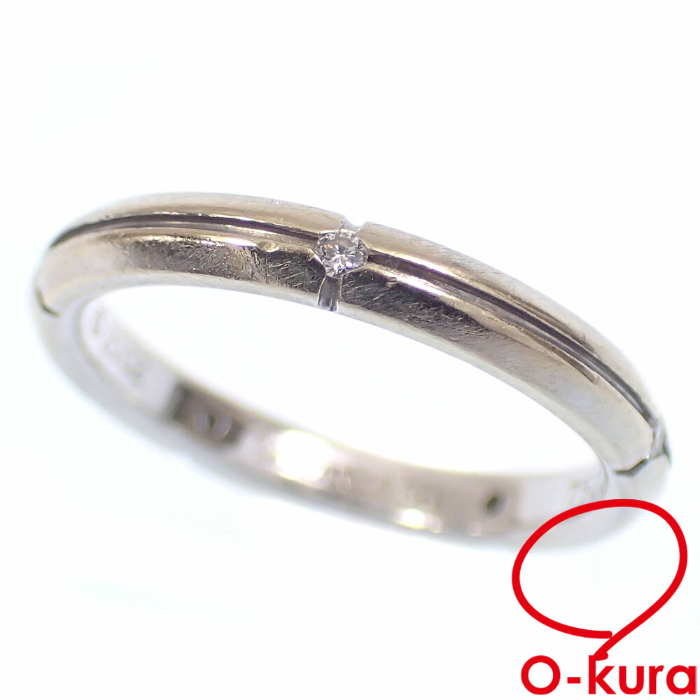 【中古】 ティファニー ストリーメリカ リング レディース ダイヤモンド K18WG 8号 2.5g 18金 ホワイトゴールド 750 指輪 5P