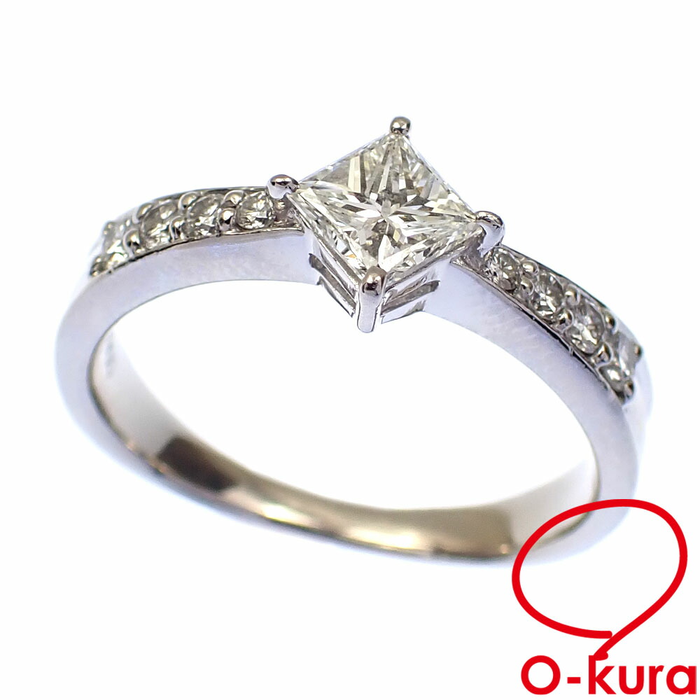 【中古】 ダイヤモンド リング レディース Pt900 11号 0.52ct/0.18ct 5.3g 指輪 プラチナ