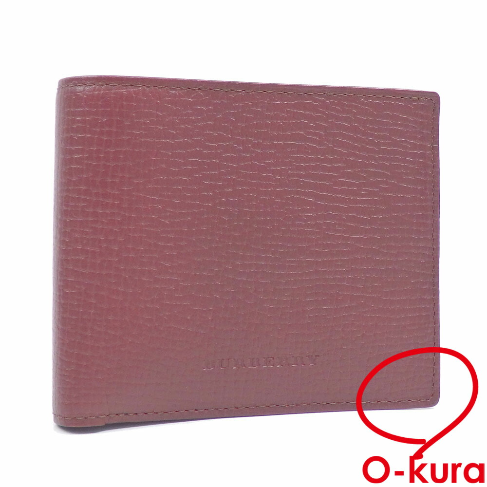 【中古】 バーバリー 二つ折り 財布 メンズ ボルドー レザー FN5571 94 AD タータンチェック 9,940円