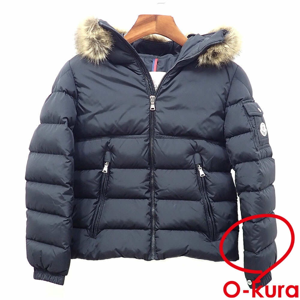 【中古】 モンク線路 落ちこむ上衣 レディース 長袖 ナイロン 黒いこと 黒 大きさ12A/152糎 H29541A00094 68352 New Byronf ボンネット 毛皮 古着 お召しもの アウター お召しもの