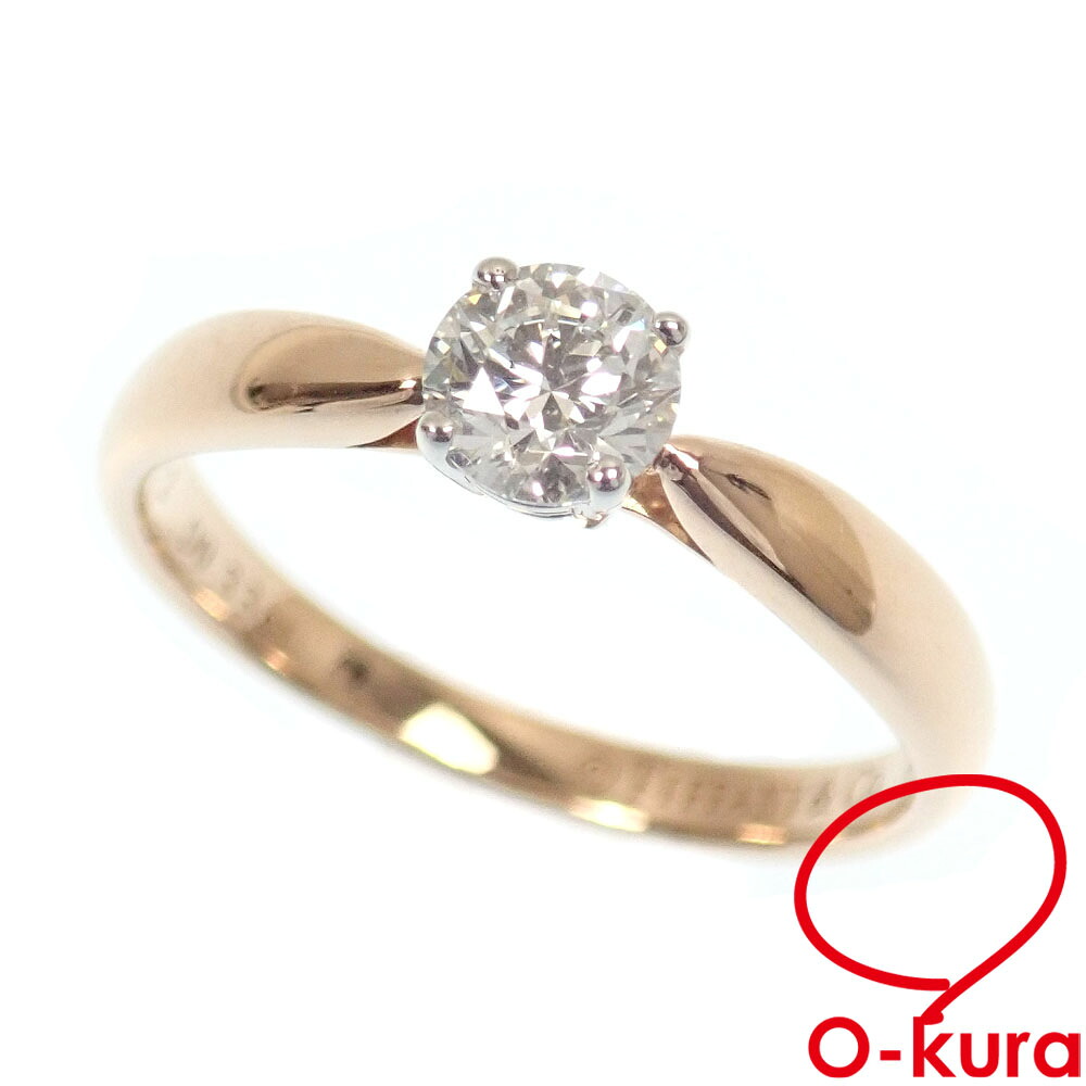 【中古】 ティファニー ソリティア ダイヤモンド リング レディース K18PG Pt950 6.5号 0.33ct 2.1g 指輪 750 18金 ピンクゴールド プラチナ 49,200円