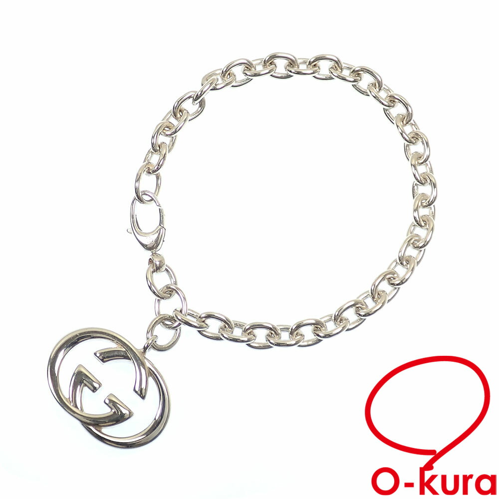 【中古】 グッチ インターロッキング ダブルG 腕輪 SV925 19.6g レディース メンズ 男女兼用 しろがね色