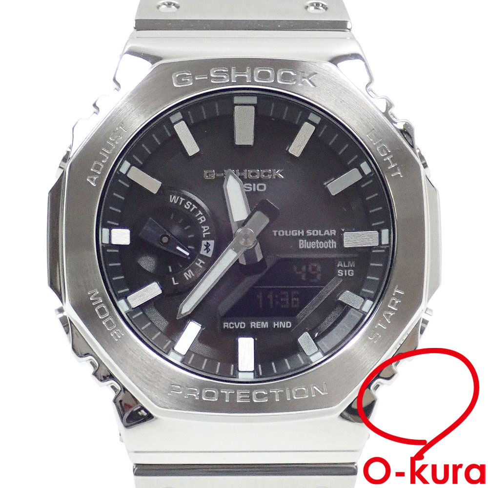 【中古】 カシオ ウォッチ G-SHOCK メンズ 手ごわいソーラー SS GM-B2100SD-1AJF 光申し受ける式 ジーショック アナデジ