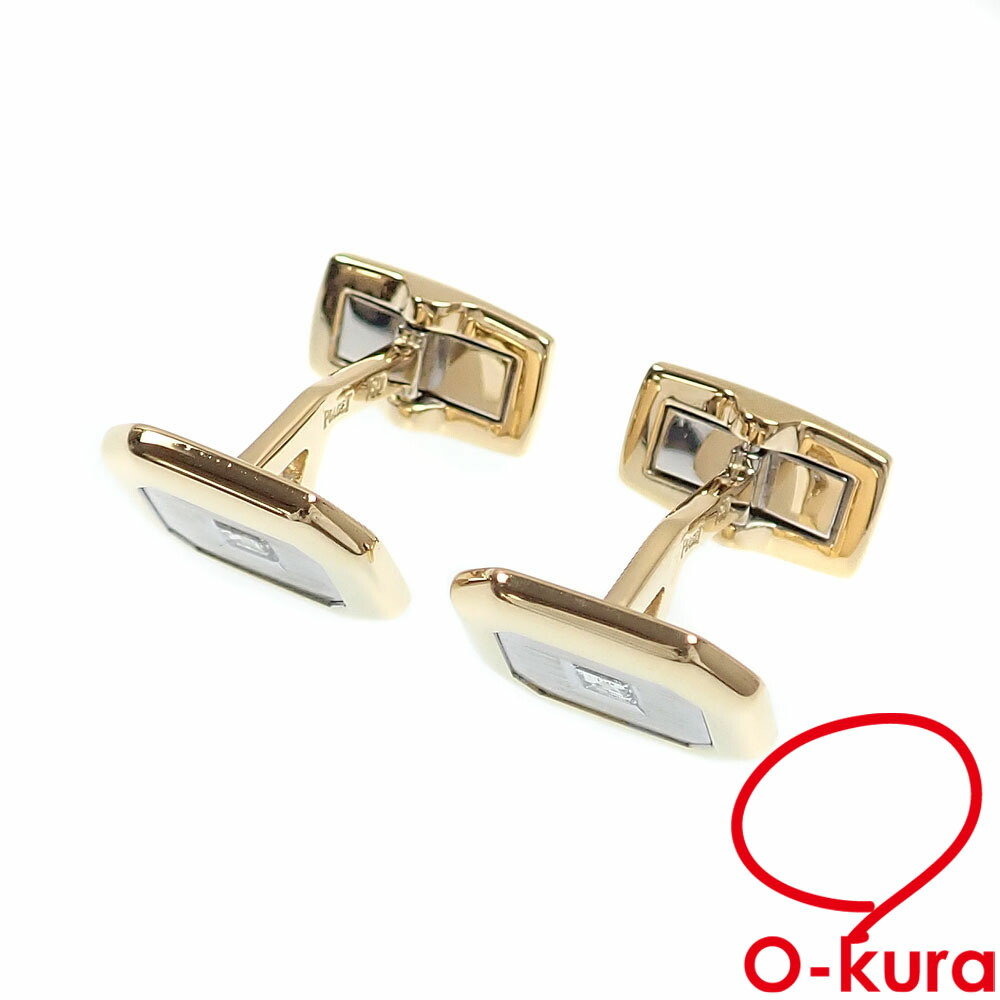 【中古】 ピアジェ 金剛石 折り返し メンズ K18YG 17.8g 18金 黄色ゴールド 750 カフリンクス