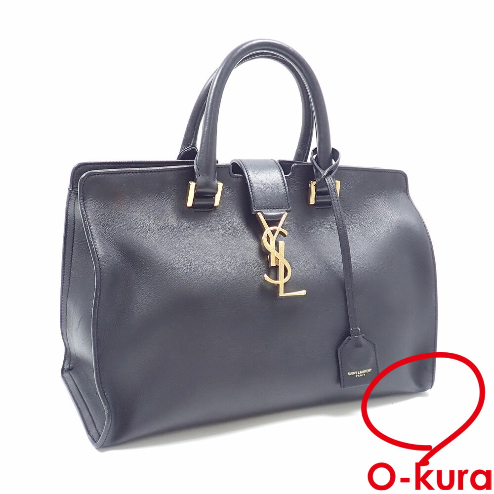 【中古】 サンローラン ハンドバック ベイビーカバス レディース 黒いこと 黒 なめし革 424868