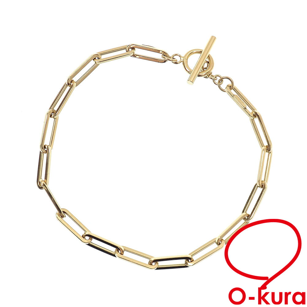 【中古】 デザイン ブレスレット レディース K18YG 3.2g 18金 イエローゴールド 750｜大蔵質店