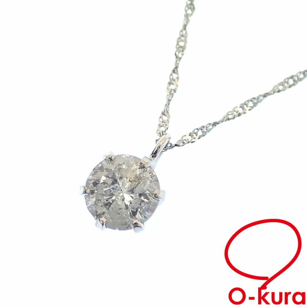 【中古】 ダイヤモンド ネックレス レディース Pt999 Pt850 0.30ct 0.9g プラチナ｜大蔵質店