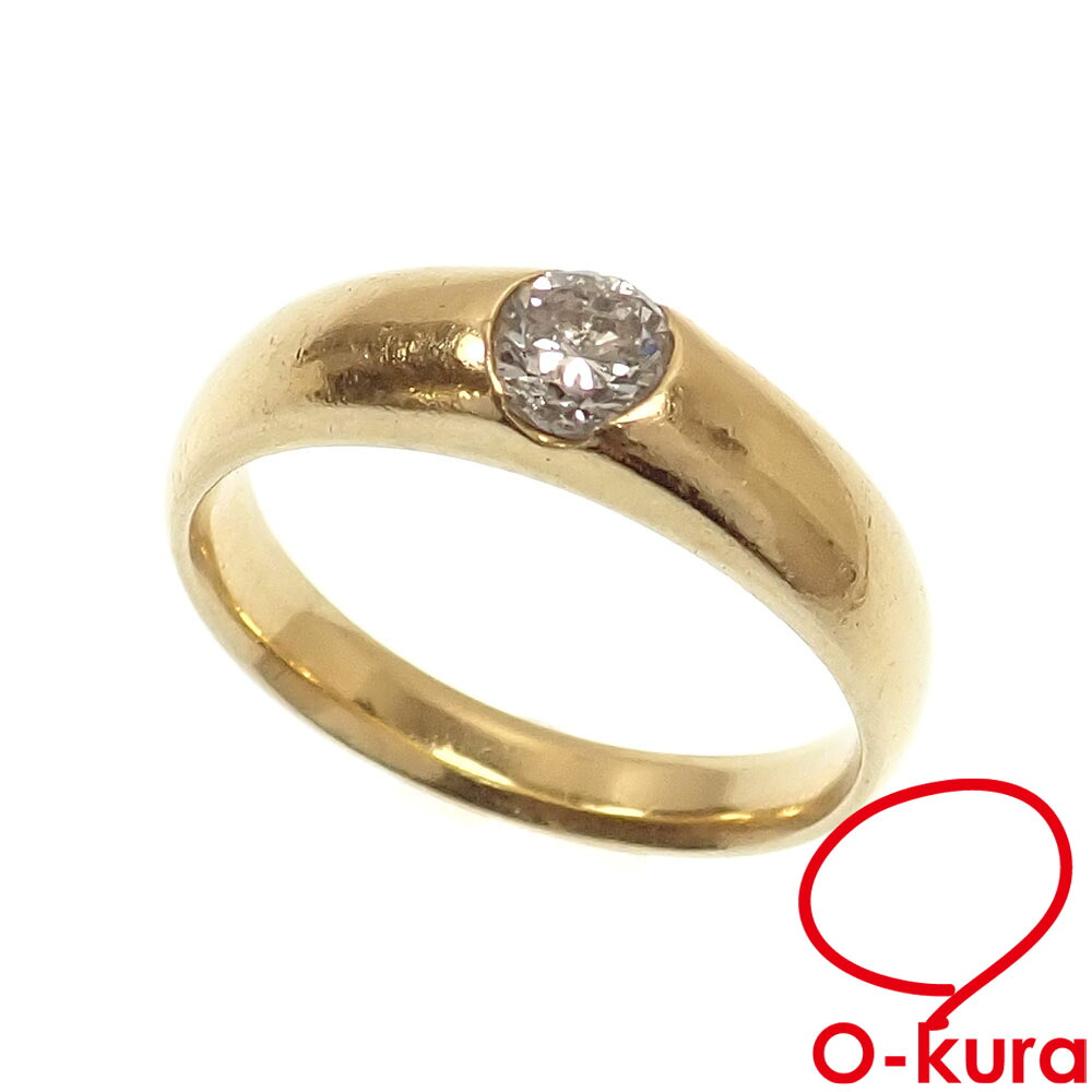 【中古】 ダイヤモンド リング レディース K18YG 12.5号 0.37ct 5.4g 18金 イエローゴールド 750 指輪|大蔵質店