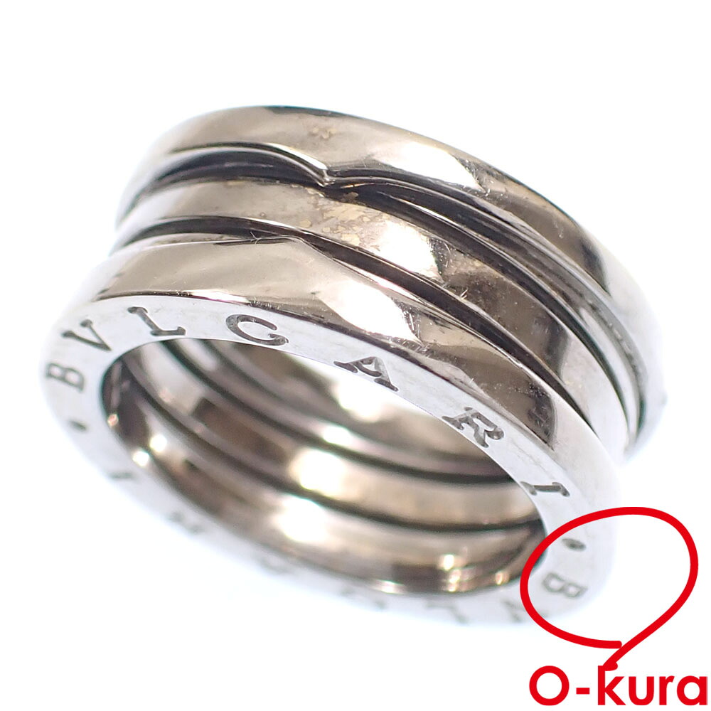 【中古】 ブルガリ ビーゼロワン リング メンズ K18WG 16号 #57 12.8g 指輪 750 18金 ホワイトゴールド B-ZERO1｜大蔵質店