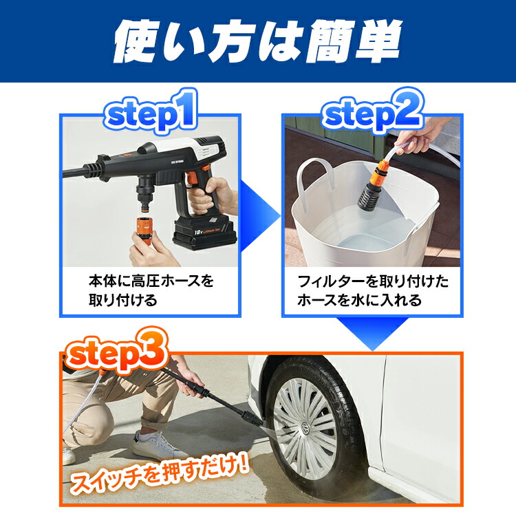 ポータブルウォッシャー 洗浄機 アイリスオーヤマ コードレス ガン式 18v 充電式 Jhw 1 車掃除 ハンディウォッシャー充電式 ガン式 ハンディウォッシャー 高圧洗浄機 大掃除 掃除用品 外壁掃除 洗車 車掃除 水圧 高圧 洗浄 そうじ 掃除 アイリスオーヤマ Irispoint