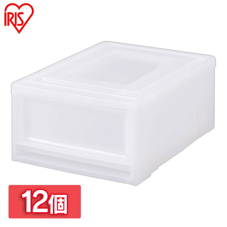 クリアチェスト クローゼット収納 クリアケース 収納ケース ボックス 収納ボックス クリアチェスト 収納ケース ボックスチェスト チェスト 収納家具 収納 ナチュラル クリアボックス 衣装ケース 衣類収納 アイリスオーヤマ 12個セット ボックスチェスト Mbc S ナチュラル