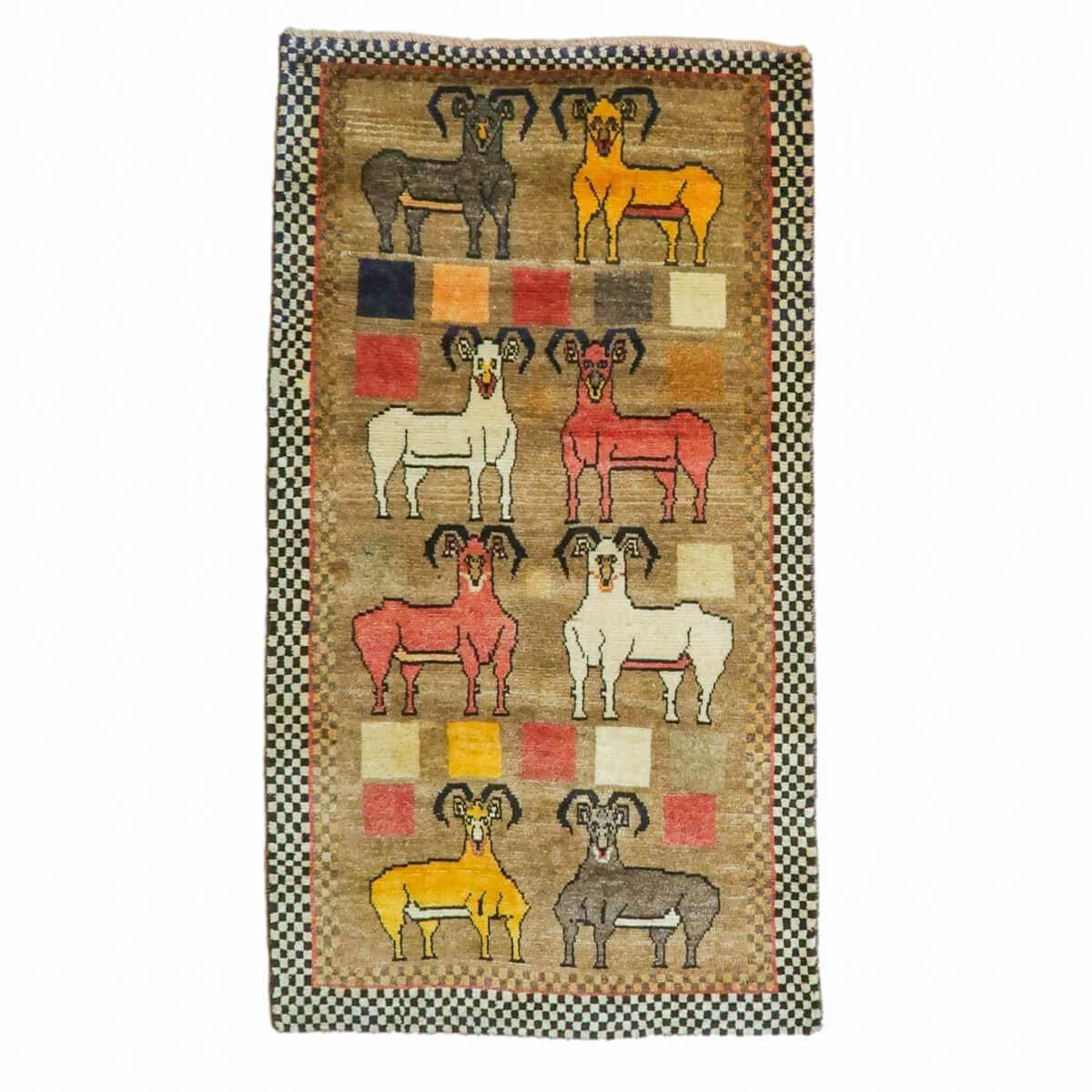 楽天市場】ペルシャ絨毯 ナイン産 玄関マット 90×60cm イラン製 手織り