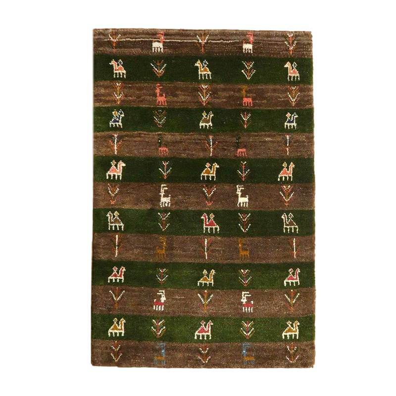 ギャッベ／カシュクリ ペルシャ製 128×84糎 手織り 生まれながら 羊毛100% 矩形 草木染 部屋の入り口つや消し大きさ 今めかしい 自然的 北欧 引っ敷き 引っ敷き つや消し 引っ敷き 朦々たる 屋内 室内 ギャベ 床暖房装置相応う 熱っぽい引っ敷き相応う （BS-10623）