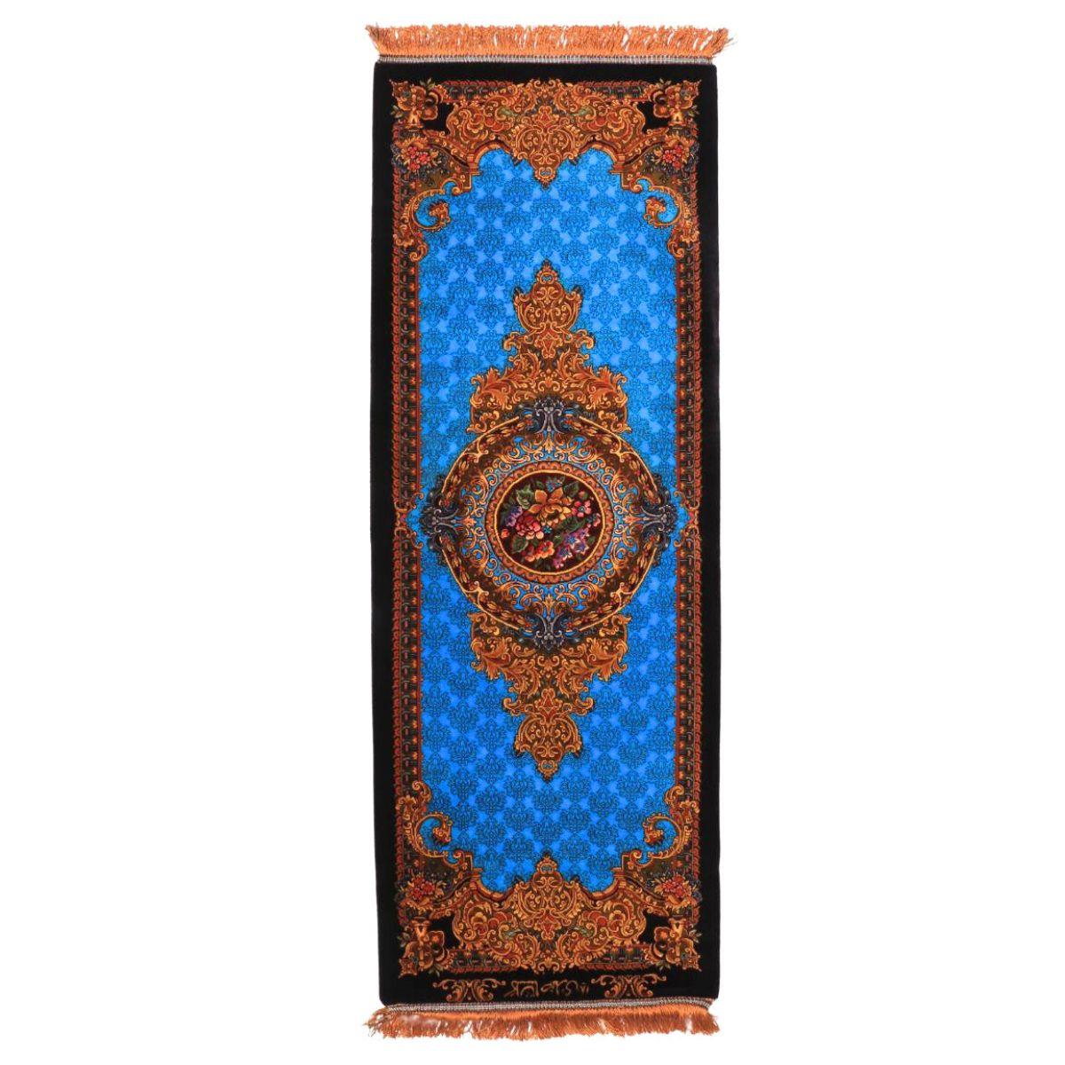 ペルシャ絨毯 イラン製 122×46cm 手織り 天然 シルク100% 長方形 草木染 高級 ナチュラル 北欧 ラグ 絨毯 マット ラグマット カーペット 床暖房対応 ホットカーペット対応 （FN-70317）