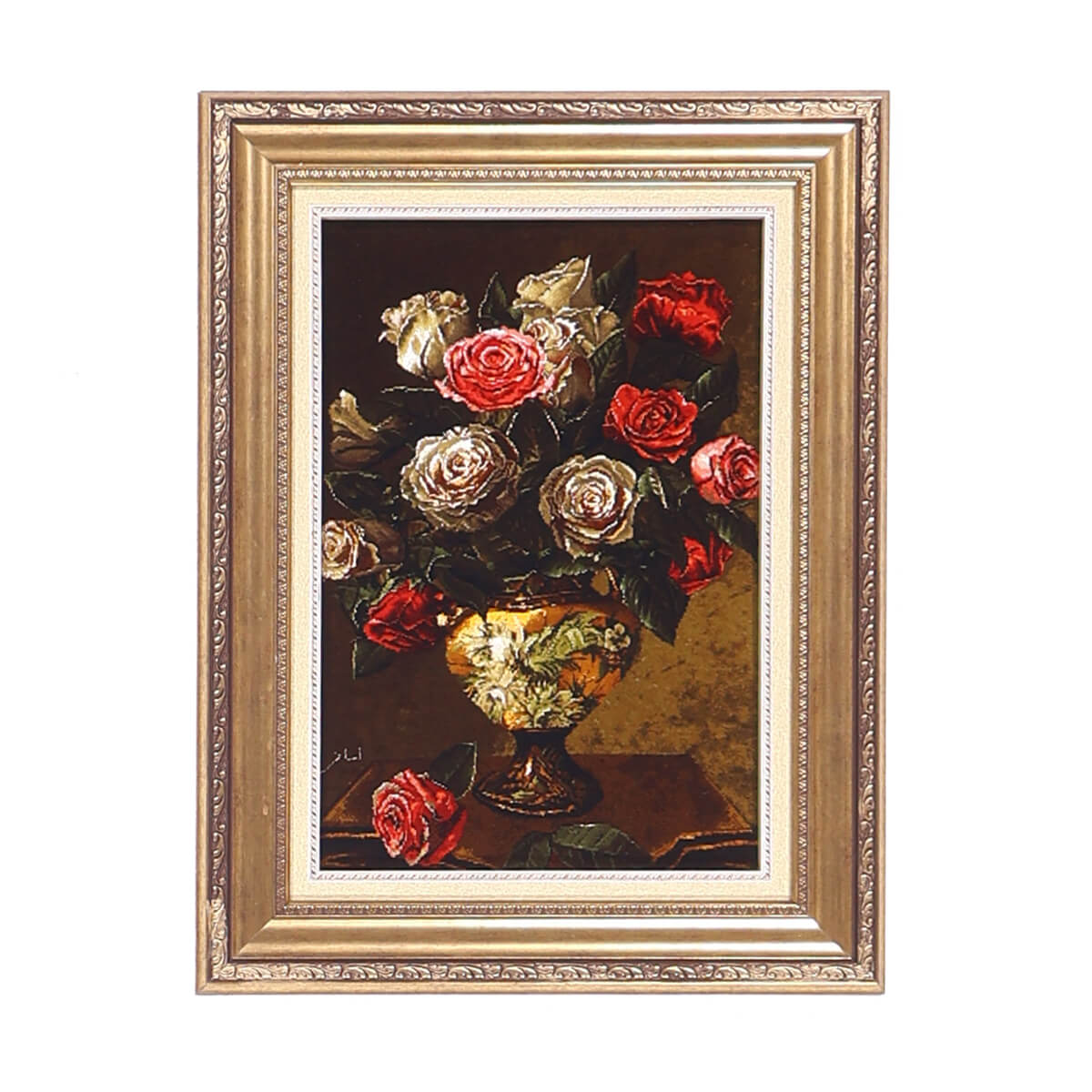 楽天市場】絵画・ペルシャ絨毯 タブリーズ産 88×124cm（額込）イラン製