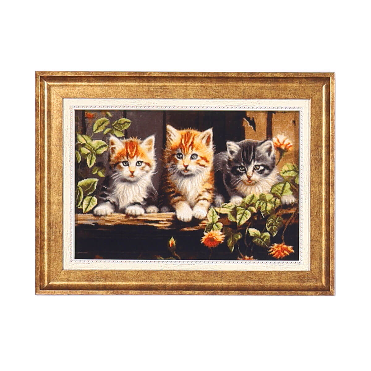 ペルシャ絵画じゅうたん イラン製 75×57cm 手織り 天然 草木染 おしゃれ かわいい モダン ナチュラル 北欧 絨毯 カーペット （FP-70263）