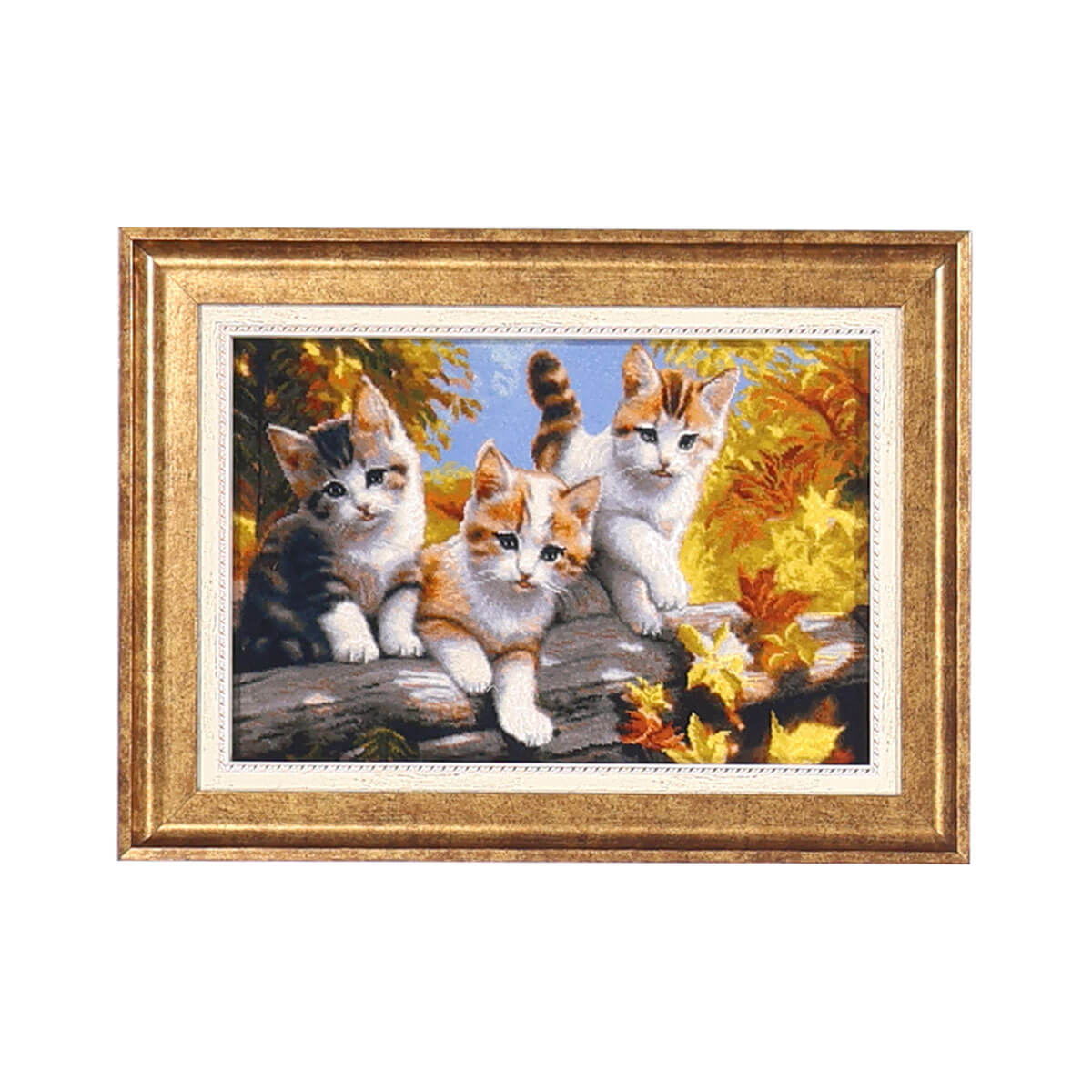 ペルシャ絵画じゅうたん イラン製 75×56cm 手織り 天然 草木染 おしゃれ かわいい モダン ナチュラル 北欧 絨毯 カーペット （FP-70268）