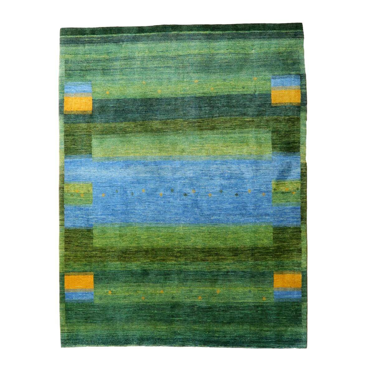 ギャッベカシュクリ ペルシャ製 233×177糎 手織り 最御膳上等 生まれながら 毛糸100% 草木染 リビング大きさ 今めかしい 自然的 北欧 引っ敷き 引っ敷き つや消し 引っ敷き ギャベ 床暖房装置相応う 熱っぽい引っ敷き相応う 緑であること 緑 (HL-26493）