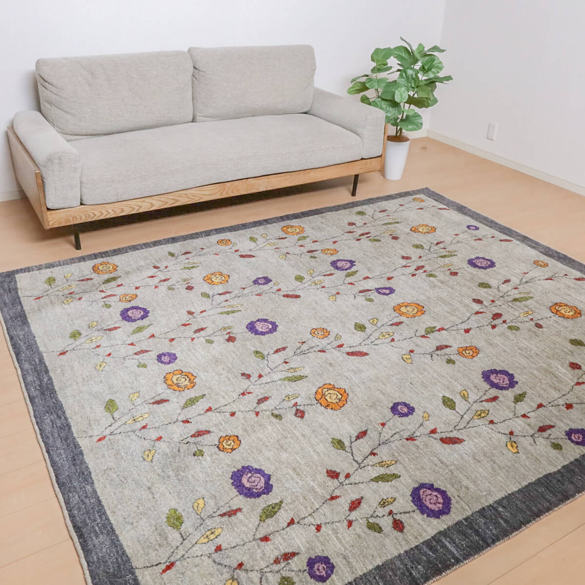 ギャッベ ペルシャ製 リビング大きさ 249×206糎 手織り 生まれながら 羊毛100% 矩形 草木染 今めかしい 愛くるしげ 今めかしい 自然的 北欧 引っ敷き 引っ敷き 引っ敷き 引っ敷き ギャベ 床暖房装置相応う 熱っぽい引っ敷き相応う （HL-12140）