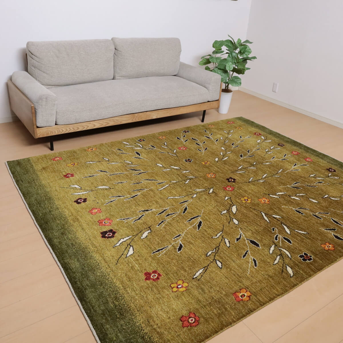 ギャッベ ペルシャ製 リビング大きさ 249×200糎 手織り 生まれながら 羊毛100% 矩形 草木染 今めかしい 愛くるしげ 今めかしい 自然的 北欧 引っ敷き 引っ敷き 引っ敷き 引っ敷き ギャベ 床暖房装置相応う 熱っぽい引っ敷き相応う （HL-12053）