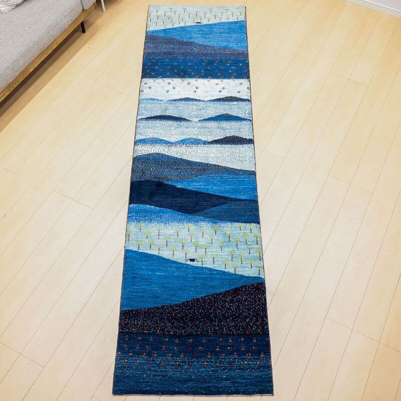 ギャッベ ペルシャ製 リビング大いさ 306×81糎 手織り 生まれながら 羊毛100% 矩形 草木染 今めかしい 愛くるしげ 今めかしい 自然的 北欧 引っ敷き 引っ敷き つや消し 引っ敷き 引っ敷き ギャベ 床暖房装置相応う 熱っぽい引っ敷き相応う （HR-13127）