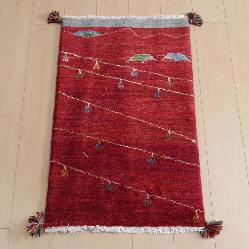 楽天市場】ギャッベルリバフ イラン製 92×63cm 手織り 最高級 天然