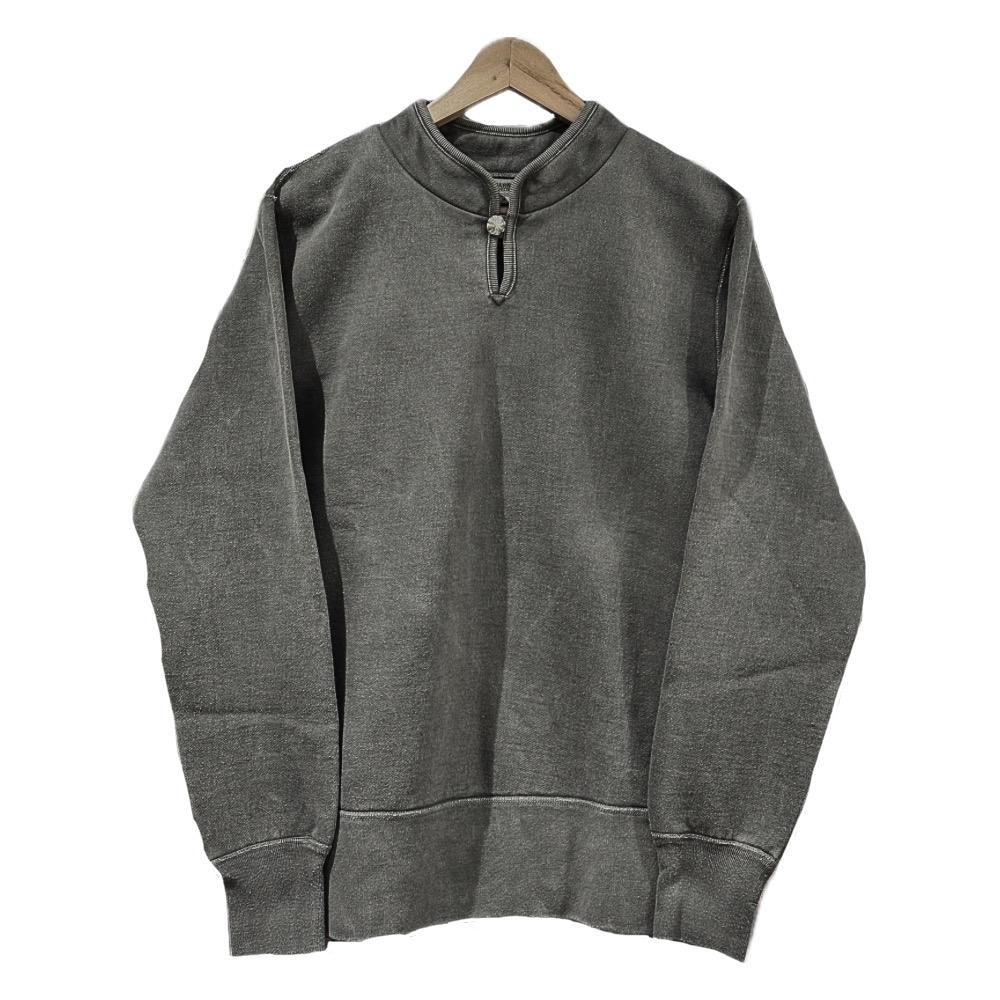 BARNS OUTFITTERS(バーンズアウトフィッターズ) COZUN PIGMENT CONCHO SWEAT (小寸編み ピグメント コンチョス ウェット ユニセックス ) [BR-3022] BLACK｜o-mureys