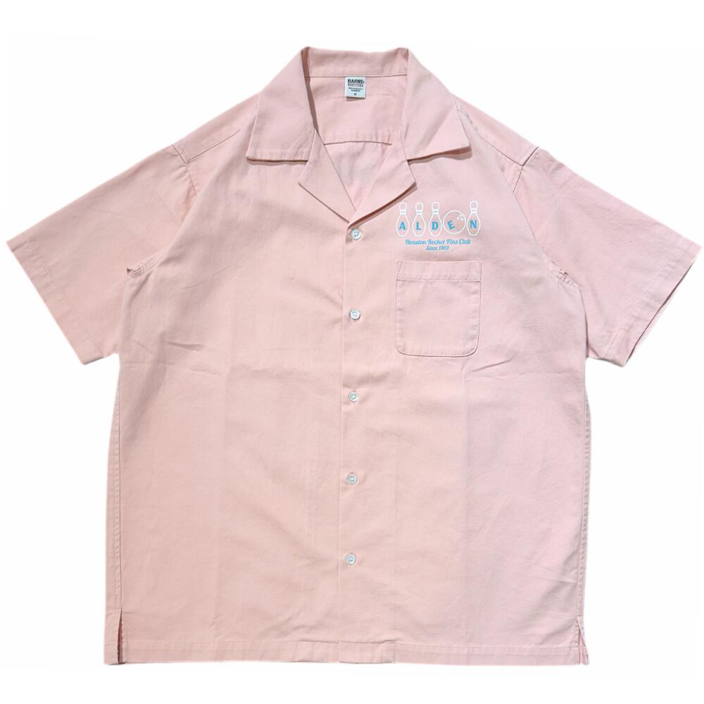 BARNS OUTFITTERS(バーンズアウトフィッターズ) C/BOWLING SH PT -Pink- [BR-26201] ボーリングシャツ アメカジ 送料無料｜o-mureys