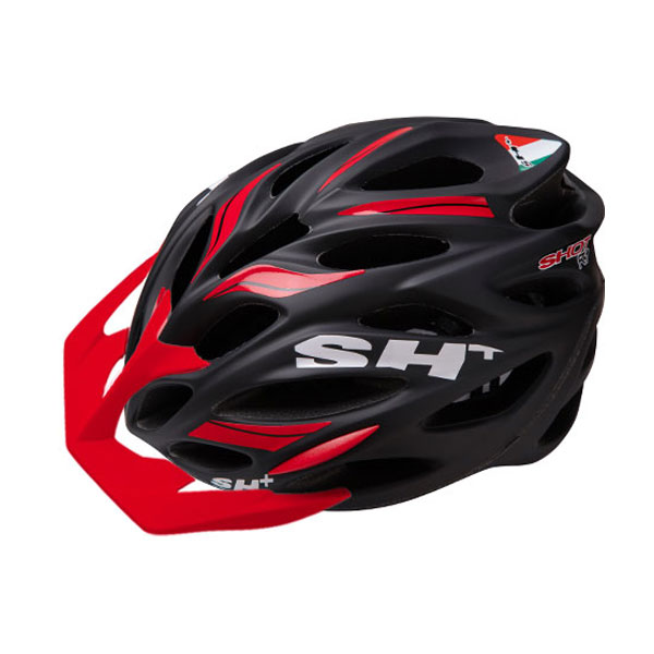 SH+ SHOT R1 ショットR1 バイザー付 ヘルメット BLACK/RED MATT JCF公認