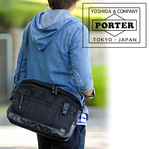 ポーター ヒート ショルダーバッグ 703-07969 吉田カバン ヒートPORTER HEAT ショルダーバッグ 斜めがけバッグ ブランド メンズ 703-07969 吉田かばん ポ-タ- バッグ かばん ブラック 黒 おしゃれ ギフト