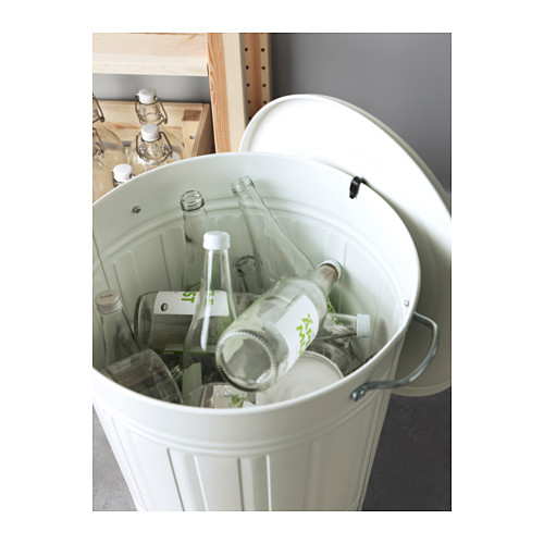 楽天市場 Ikea Knodd イケア ふた付き容器 ホワイト 40l 501 717 68 ブリキ ゴミ箱 日本オアシス株式会社