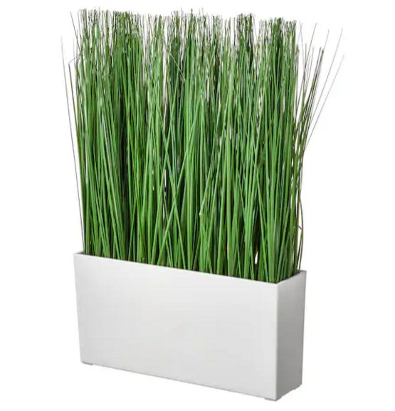 【NEW】 IKEA イケア FEJKA フェイカ 人工観葉植物 鉢カバー付き, 室内/屋外用 グラス 905.084.57/204.704.53
