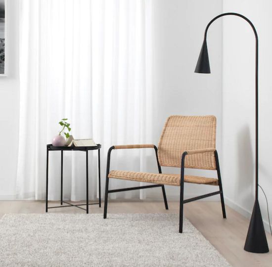 IKEA パーソナルチェア　ULRIKSBERG ウルリクスベリ ULRIKSBERG ウルリクスベリ パーソナルチェア, 籐, チャコール