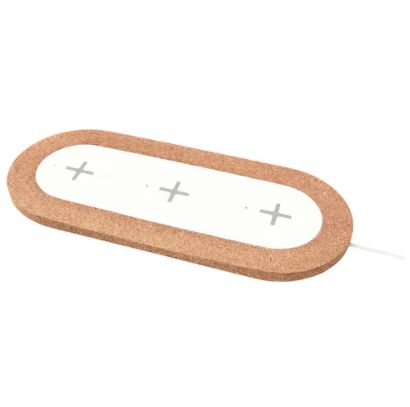 IKEAイケアNORDMÄRKE ノールドメルケワイヤレス充電パッド(トリプル), ホワイト コルク404.239.17