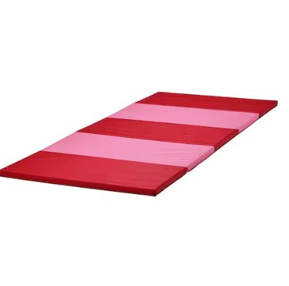 イケア IKEA PLUFSIG ペルフスィッグ 折りたたみ式ジムマット, ピンク/レッド, 78x185 cm 305.522.74