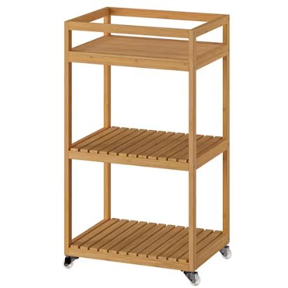 【NEW】IKEA イケア R・・GRUND ローグルンド ワゴン, 竹, 42x33x76 cm 005.494.19
