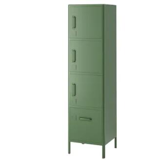 【NEW】 IKEA イケア ID・・SEN イドーセン ハイキャビネット 引き出し&扉付き, ダークグリーン 45x172 cm 904.964.02