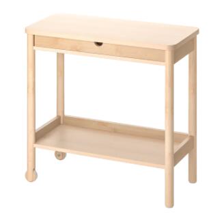 【NEW】IKEA イケア R・・NNINGE ロッニンゲワゴン, バーチ78x39 糎705.074.92