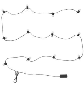 IKEA イケア SOLVINDEN ソルヴィンデン LEDライトチェーン 全12球, 電池式/屋外用 ホワイト 205.139.90